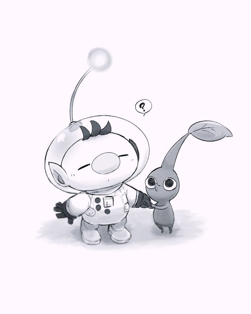 red pikmin and olimar (super smash bros. and 1 more) drawn by ukyo_(80123)
