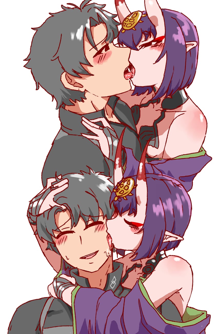 fujimaru ritsuka and shuten douji (fate and 1 more) drawn by hectaryecgaa