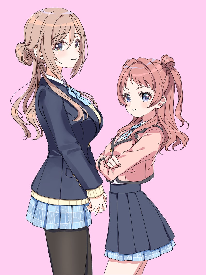 hanami saki and himesaki rinami (idolmaster and 1 more) drawn by kanipoposu