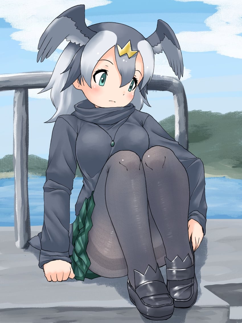 japanese cormorant (kemono friends) drawn by uf34a