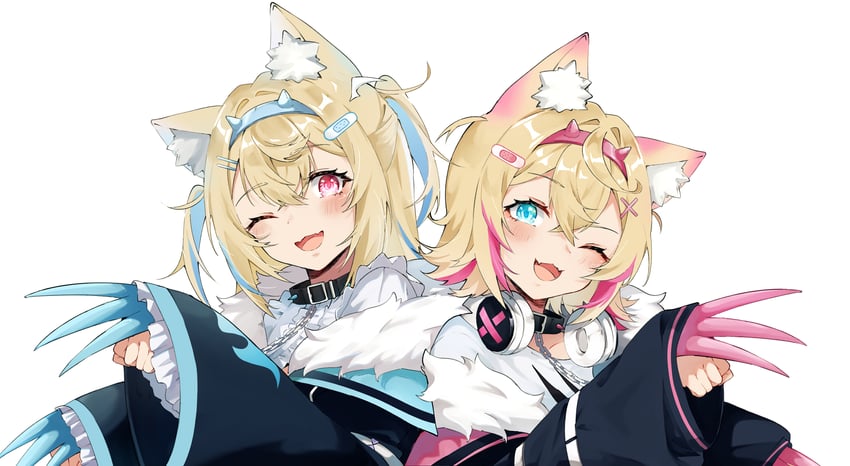 fuwawa abyssgard and mococo abyssgard (hololive and 1 more) drawn by lucferz