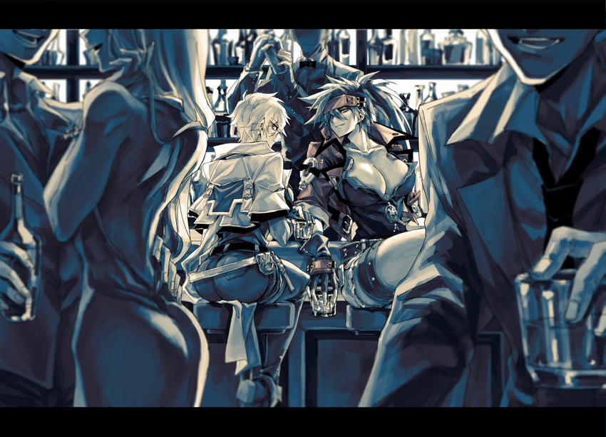 sol badguy, ky kiske, kyko, and sol badgal (guilty gear) drawn by dong_hole
