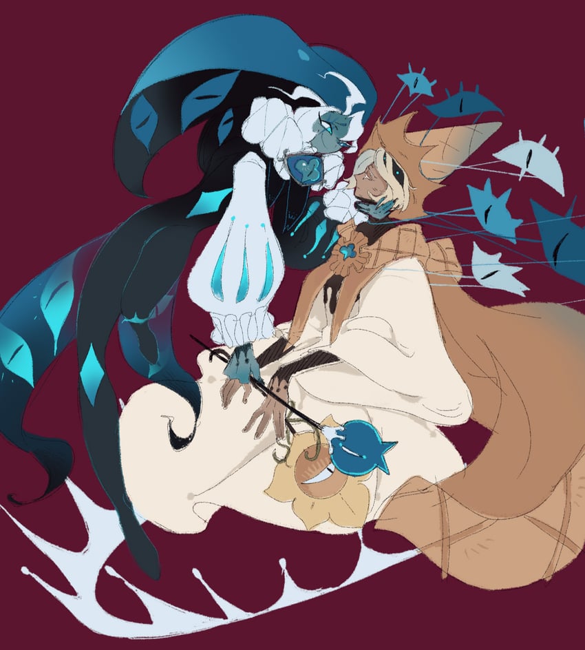 shadow milk cookie and pure vanilla cookie (cookie run and 1 more) drawn by uezine69