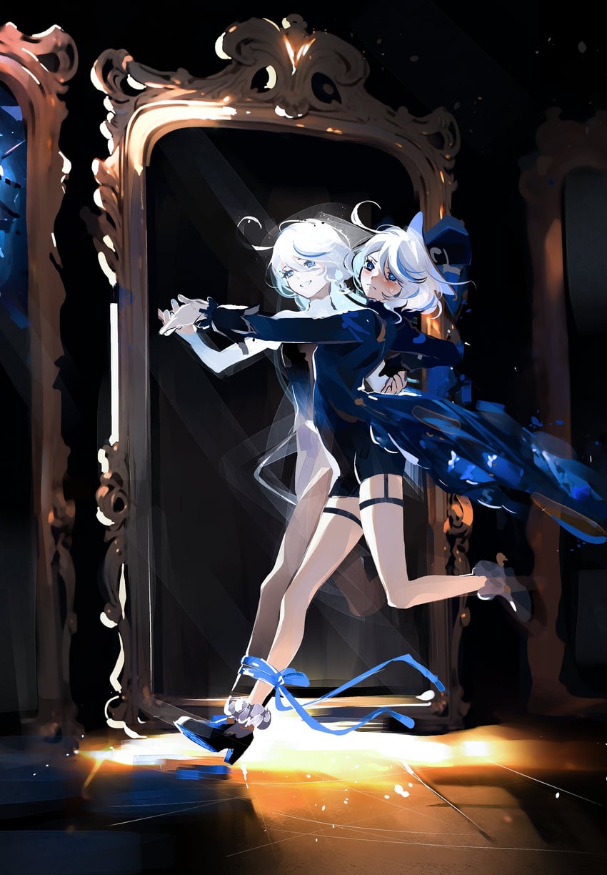 furina and focalors (genshin impact) drawn by hwan_(mob_hwan)