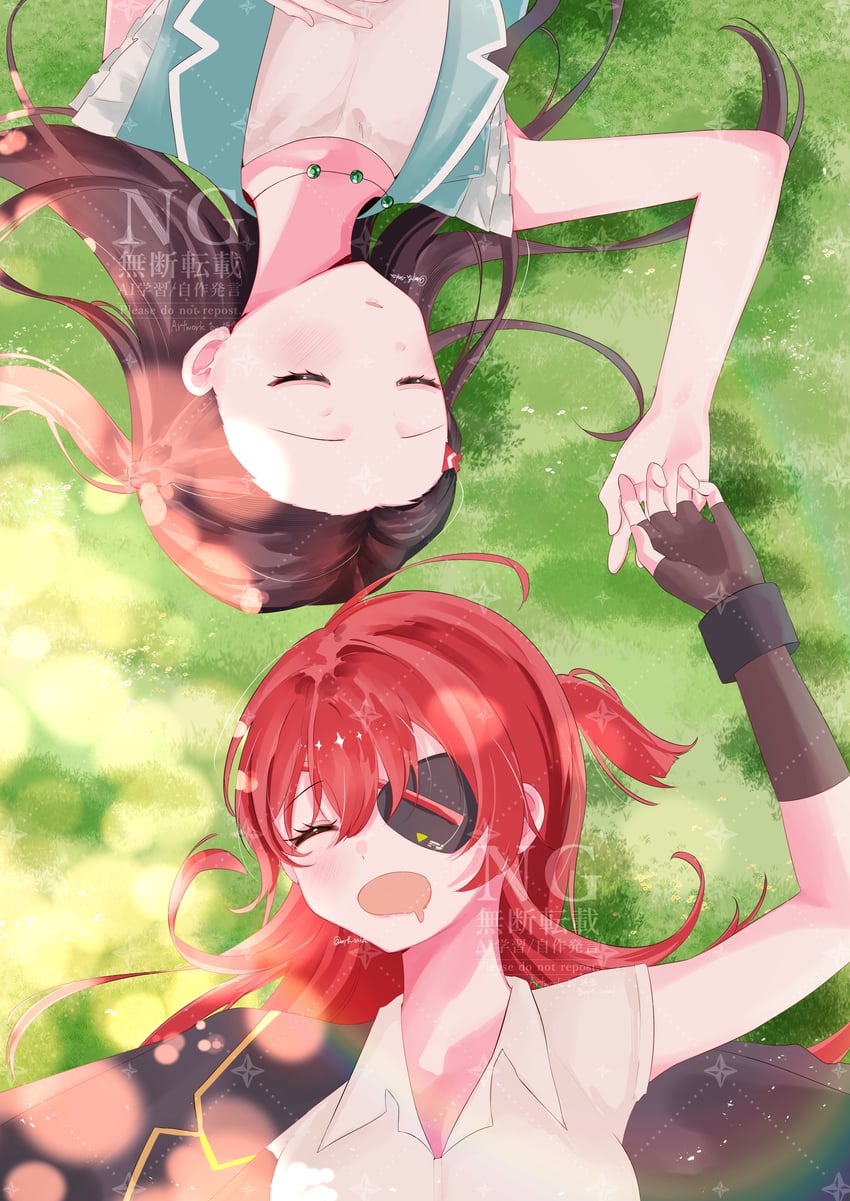 ooshima niina and asami makiko (heaven burns red) drawn by myth_saka