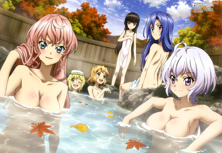 yukine chris, tachibana hibiki, akatsuki kirika, tsukuyomi shirabe, kazanari tsubasa, and 1 more (senki zesshou symphogear and 1 more) drawn by imanishi_ryou