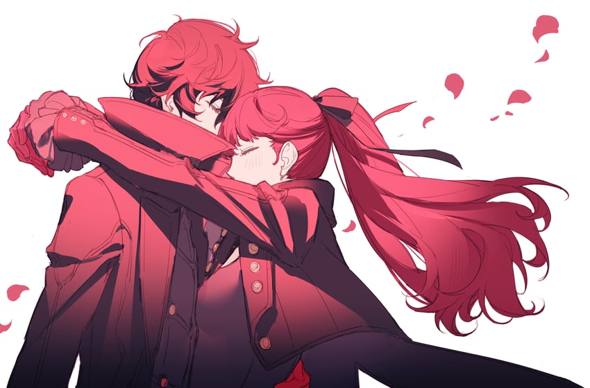 amamiya ren, yoshizawa kasumi, joker, and violet (persona and 2 more) drawn by tsubsa_syaoin