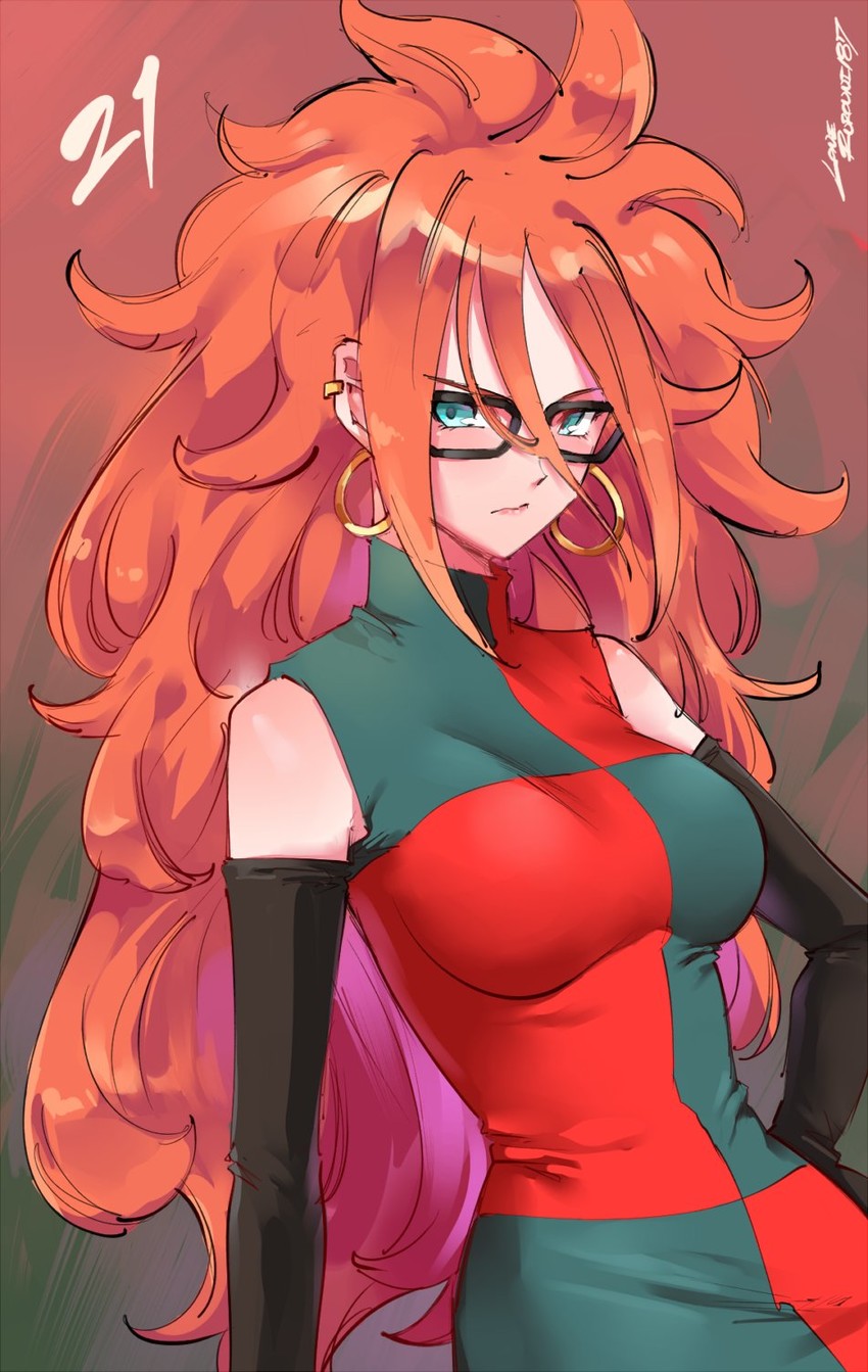 android 21 (dragon ball and 1 more) drawn by kenshin187