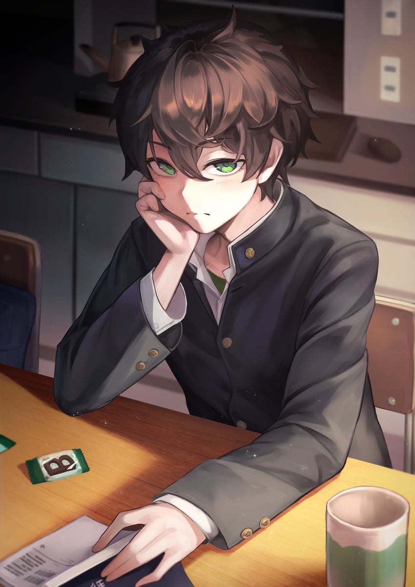 oreki houtarou (hyouka) drawn by hakusyokuto