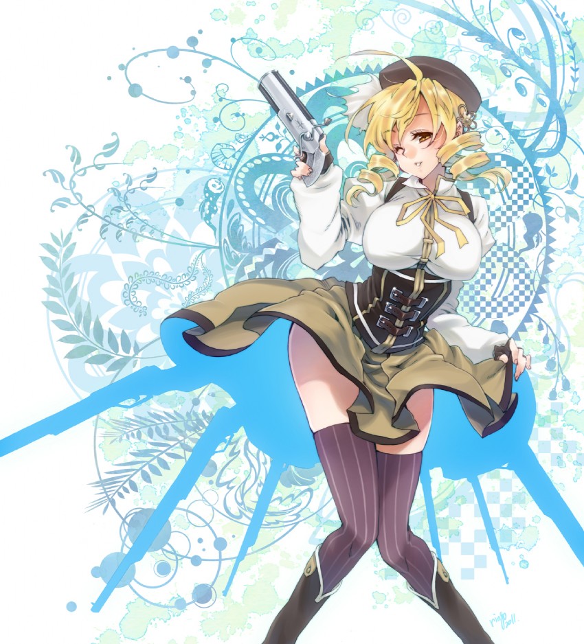 tomoe mami and charlotte (mahou shoujo madoka magica) drawn by takanashi_ringo