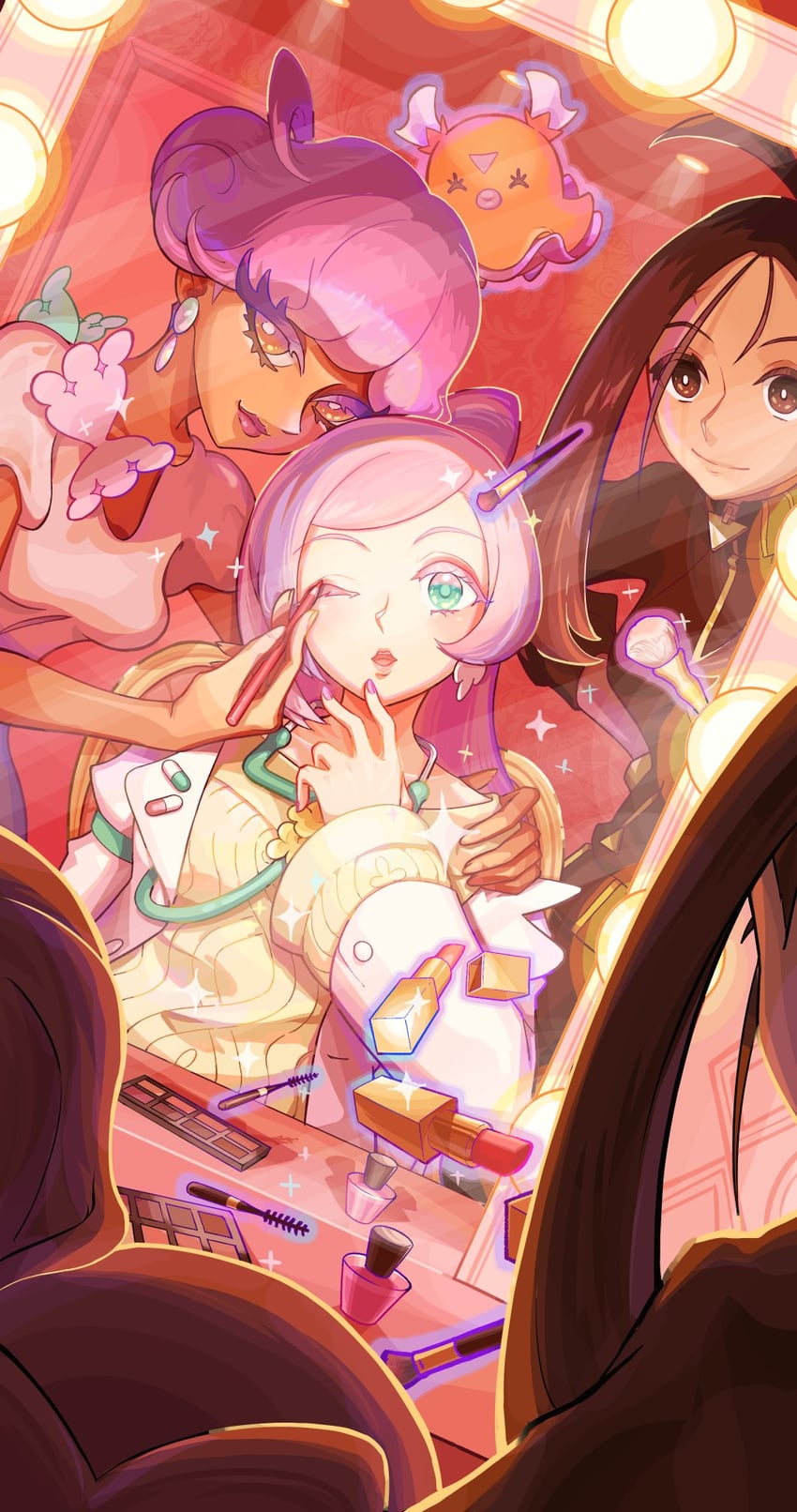 miriam, dendra, tulip, and flittle (pokemon and 1 more) drawn by ffccll