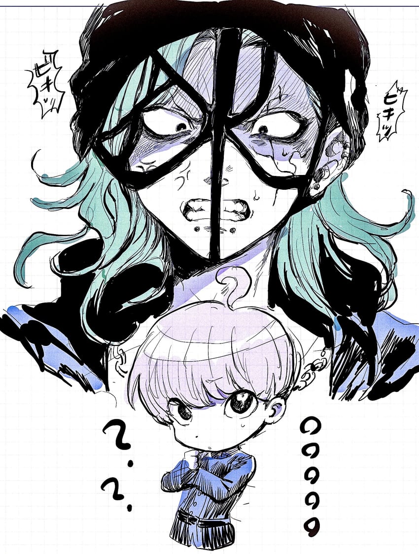 yuma kokohead and aphex logan (master detective archives: rain code) drawn by reticulum