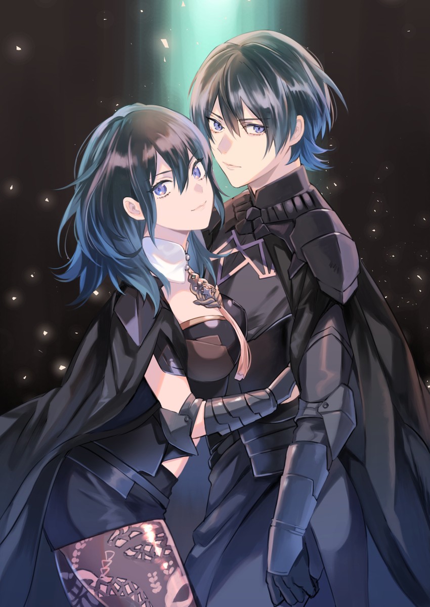 female byleth and male byleth (fire emblem and 1 more) drawn by umou_(user_xxhp7583)