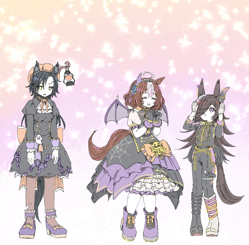 rice shower, meisho doto, and air shakur (umamusume) drawn by fuyouido