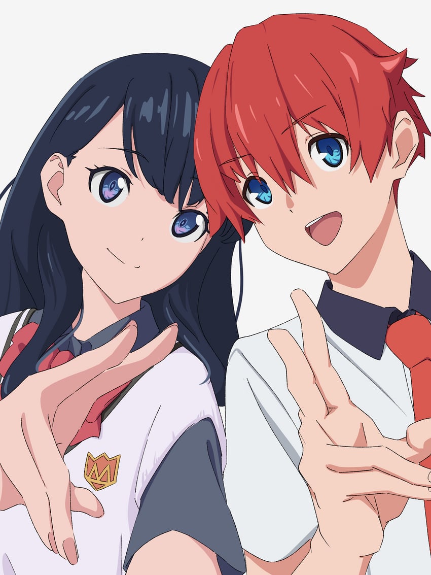 takarada rikka and hibiki yuuta (gridman universe) drawn by daidaiyaoyao