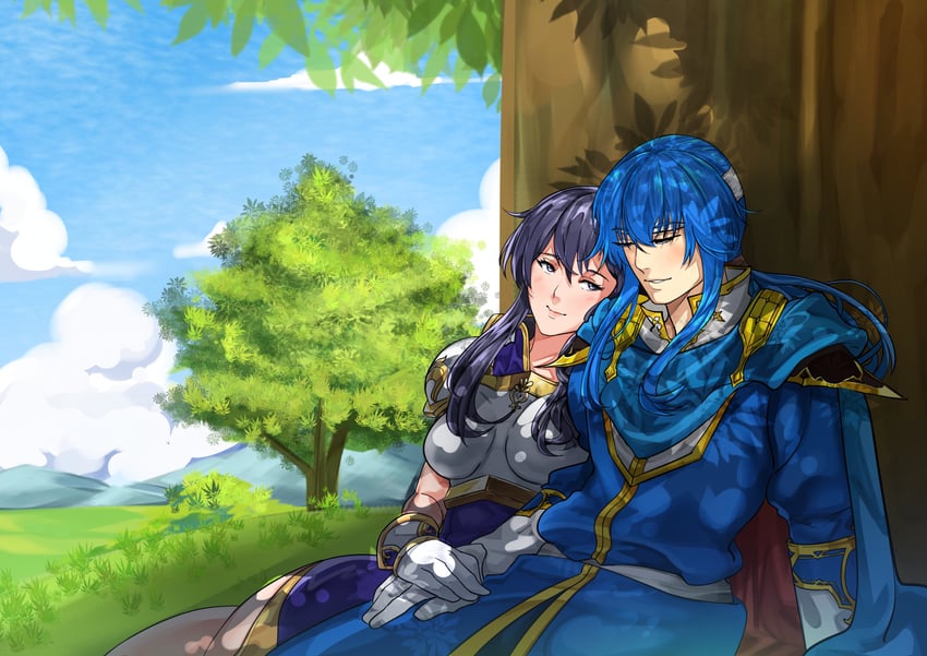 seliph and larcei (fire emblem and 1 more) drawn by gouble3