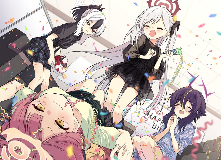kayoko, aru, mutsuki, and haruka (blue archive) drawn by nogiwa_kaede