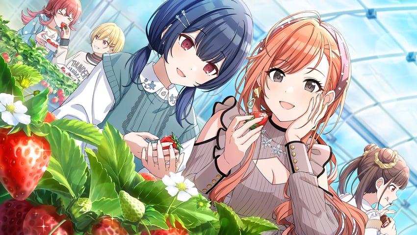morino rinze, sonoda chiyoko, komiya kaho, arisugawa natsuha, and saijo juri (idolmaster and 1 more)
