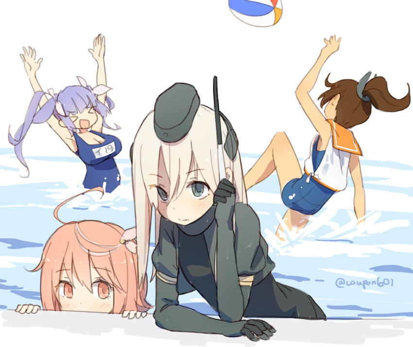 i-19, i-58, i-401, and u-511 (kantai collection) drawn by coupon_(skyth)