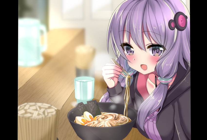 yuzuki yukari (vocaloid and 1 more) drawn by hinao
