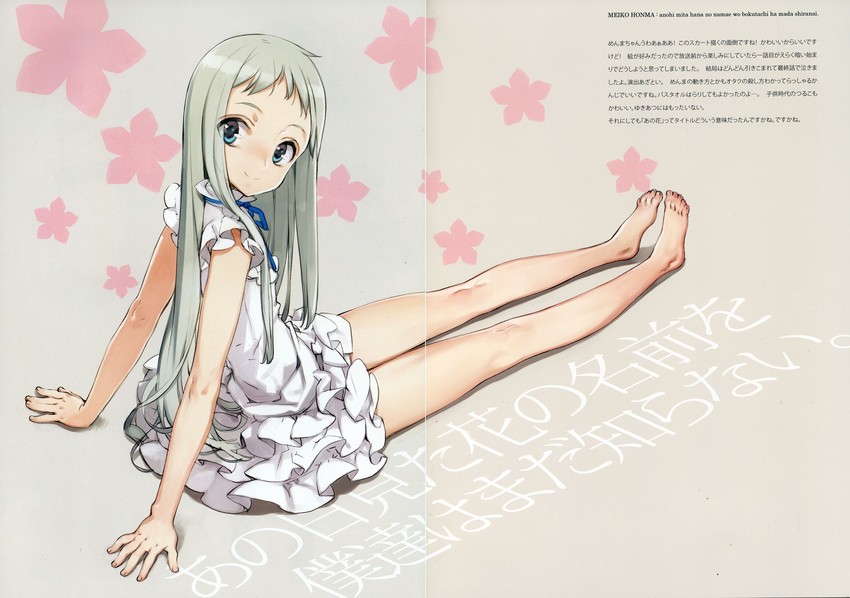 honma meiko (ano hi mita hana no namae wo bokutachi wa mada shiranai.) drawn by oyari_ashito