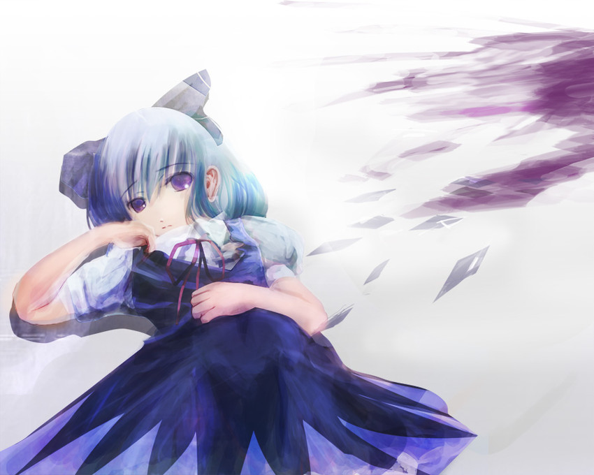 cirno (touhou) drawn by aojiru_(shiro_to_kuro_no_mukyou)