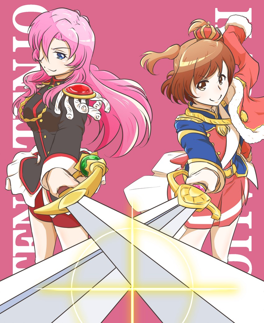 tenjou utena and aijou karen (shoujo kageki revue starlight and 1 more) drawn by son-cho