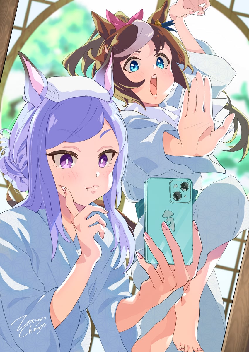 mejiro mcqueen and tokai teio (umamusume) drawn by zetsuyo_chimayo