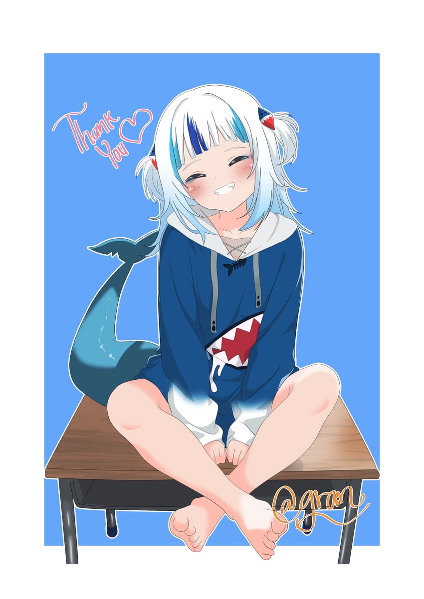 gawr gura (hololive and 1 more) drawn by paipai97