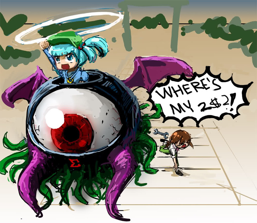kawashiro nitori, rika, and evil eye sigma (touhou and 1 more)