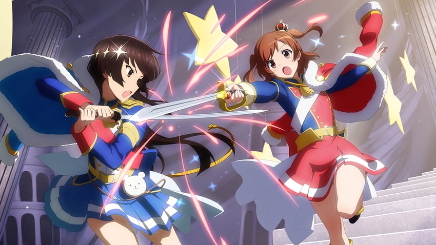 aijou karen, kagura hikari, and juujou hiyori (shoujo kageki revue starlight and 2 more)