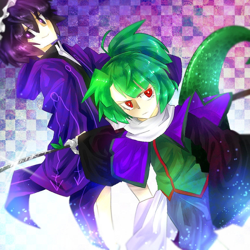 shitodo kuroji and adagumo no saragimaru (len'en) drawn by unibazooka