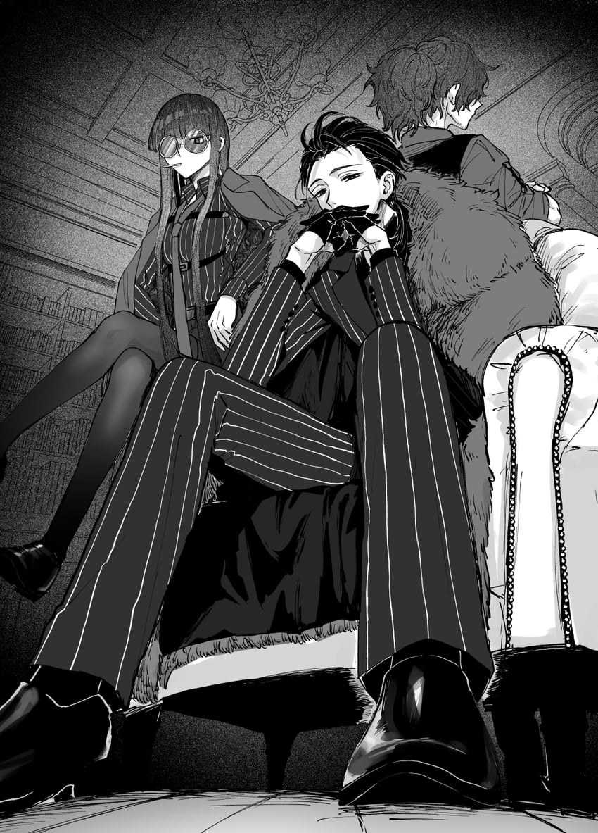 okada izou, sakamoto ryouma, and oryou (fate and 1 more) drawn by yuta_arata