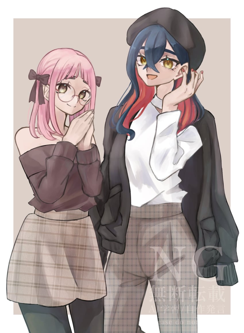carmine and lacey (pokemon and 1 more) drawn by hatomugi_tyatya