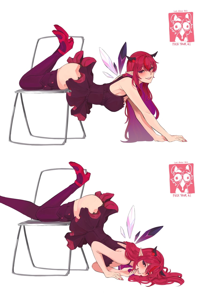 irys (hololive and 1 more) drawn by ichika_lucifer and lucesamaaa