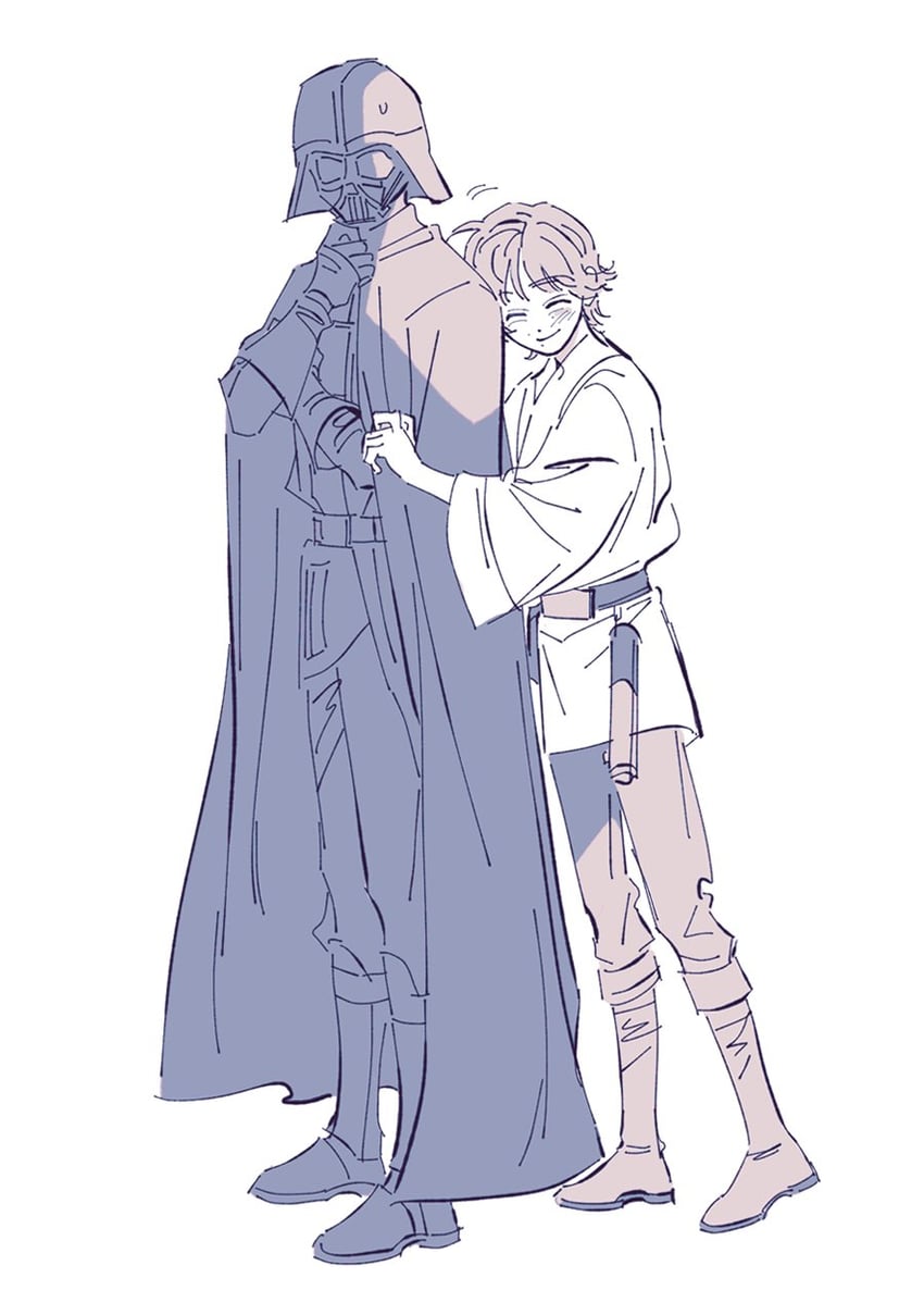 darth vader and luke skywalker (star wars and 1 more) drawn by skdlfjgrp