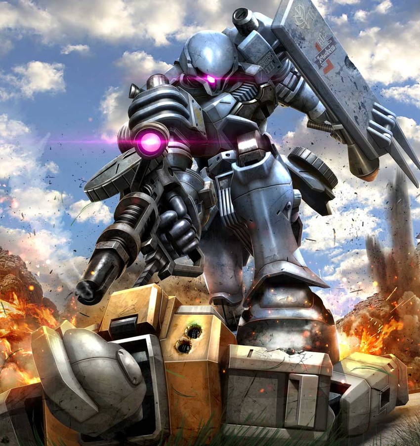 ground gm and zudah (gundam and 1 more) drawn by hiropon_(tasogare_no_puu)