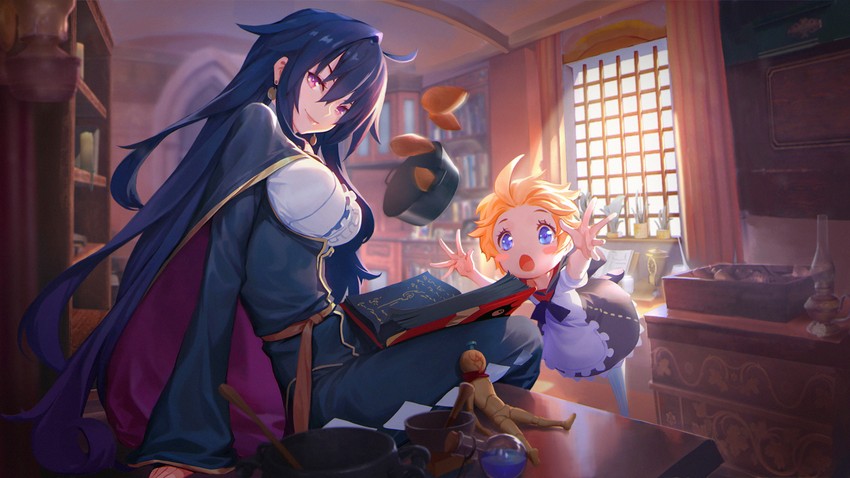 dronia, luca, and youro rekitei (refrain no chika meikyuu to majo no ryodan) drawn by nfb-zmc