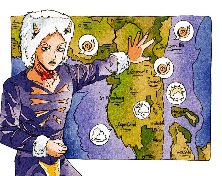 weather report (jojo no kimyou na bouken and 1 more) drawn by kotobawa