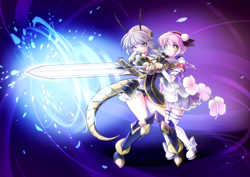 snow white and la pucelle (mahou shoujo ikusei keikaku and 1 more) drawn by kouji_(kari)