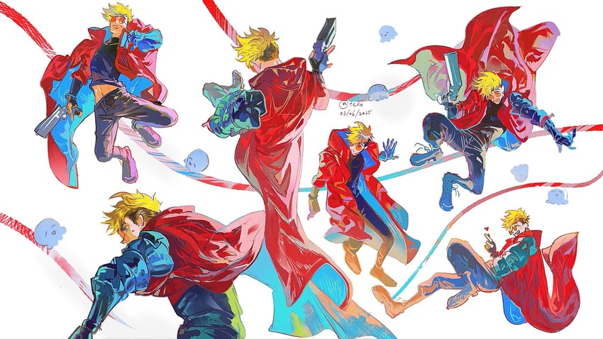 vash the stampede (trigun and 1 more) drawn by tacotako