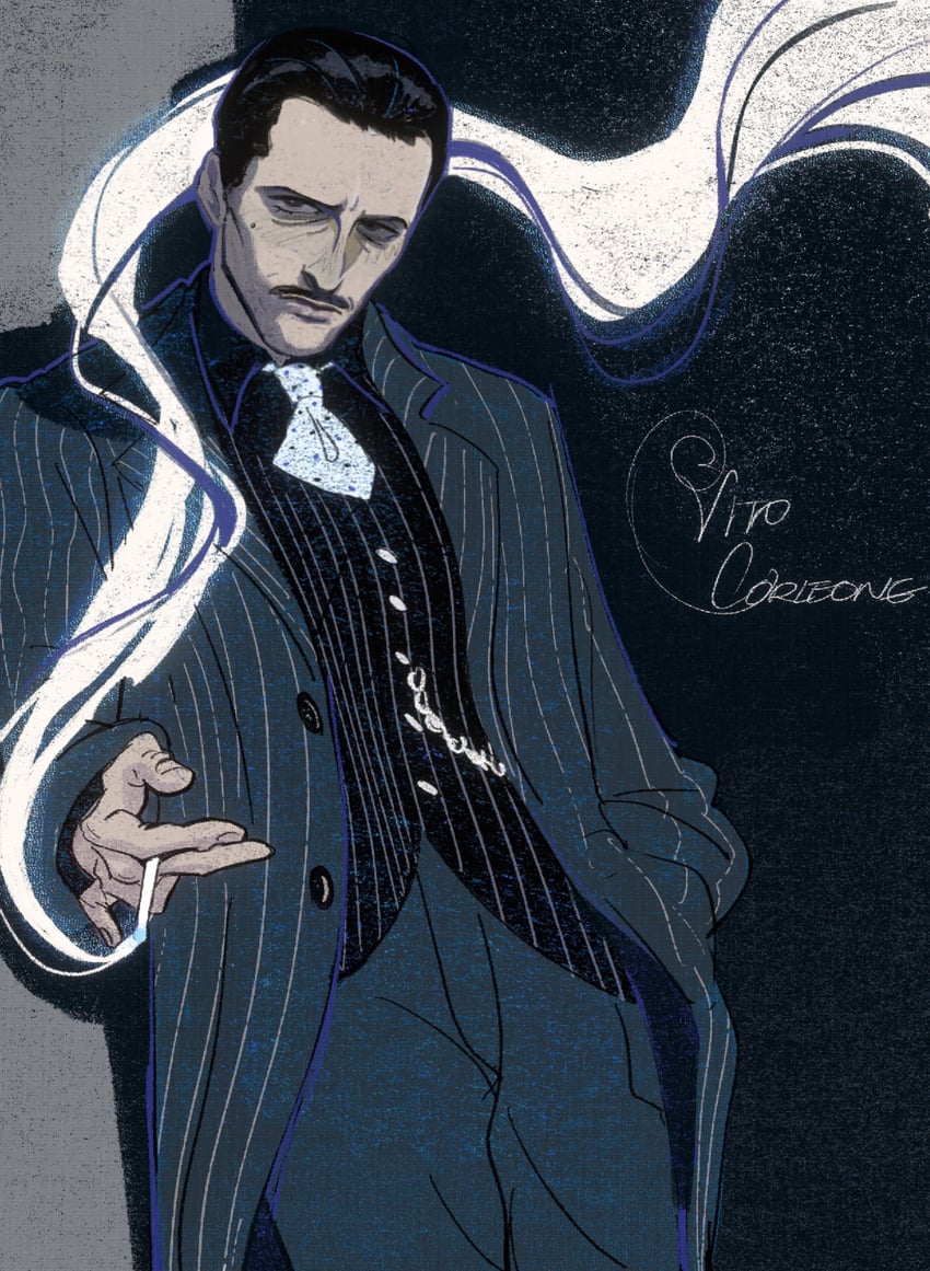 vito corleone and robert de niro (the godfather) drawn by sanhunpo