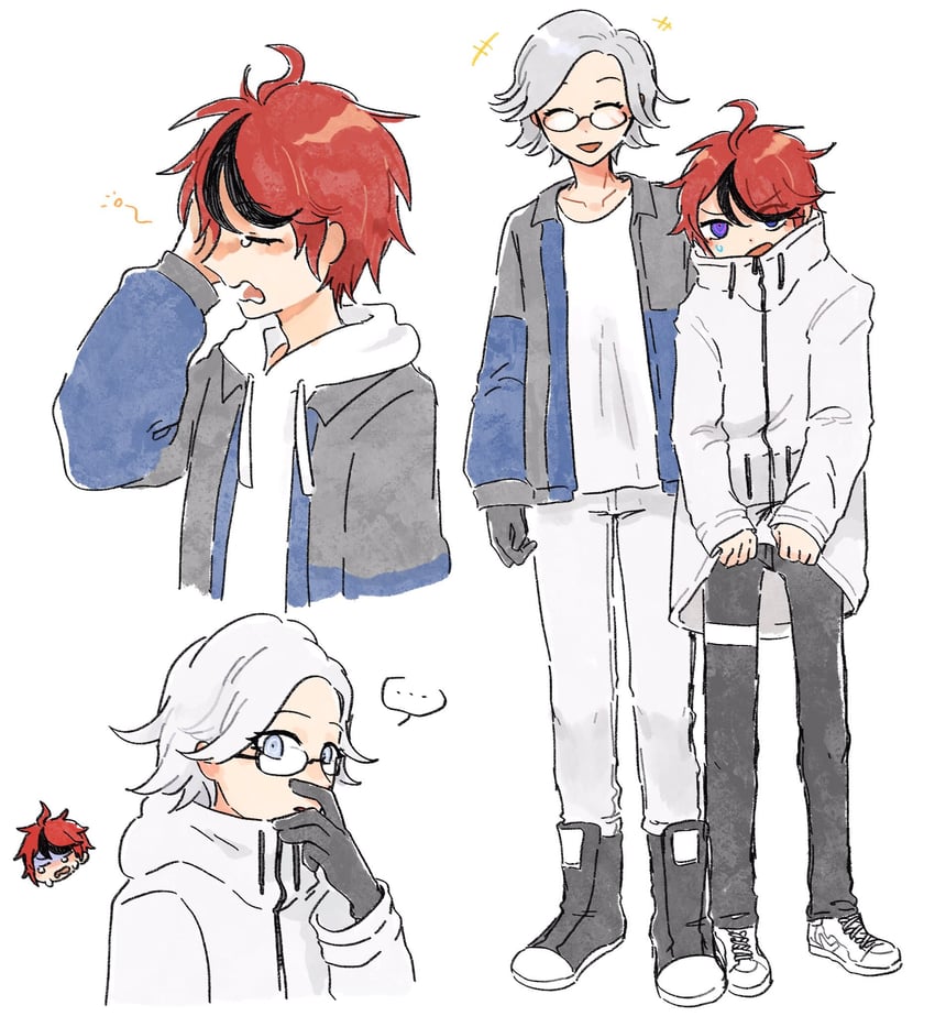 aotsuki eito and sumino takumi (the hundred line -last defense academy-) drawn by onettfarts
