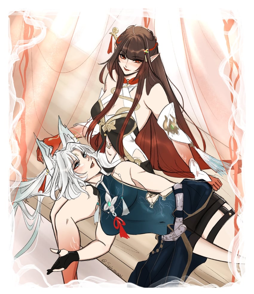 feixiao and lingsha (honkai and 1 more) drawn by seijousai