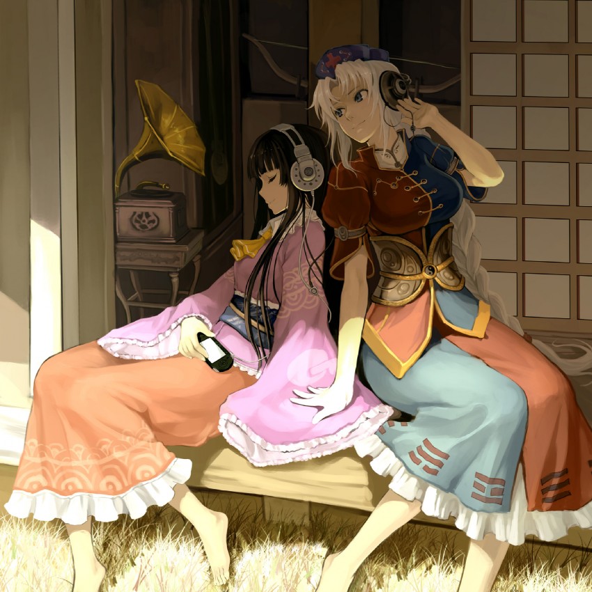 houraisan kaguya and yagokoro eirin (touhou and 1 more) drawn by as109
