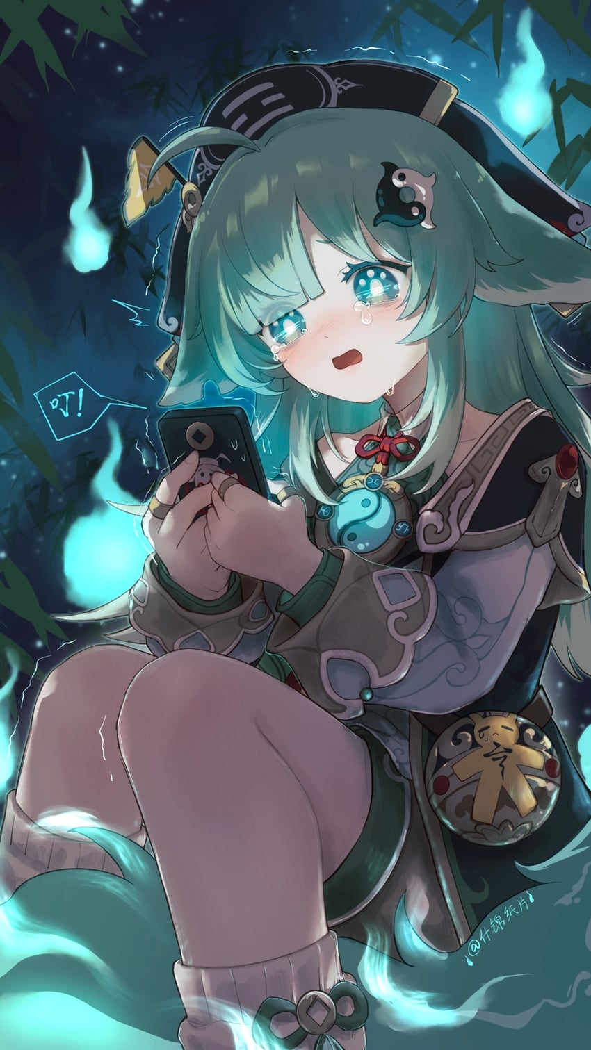 huohuo and heliobus (honkai and 1 more) drawn by 7mo_(nanakami)