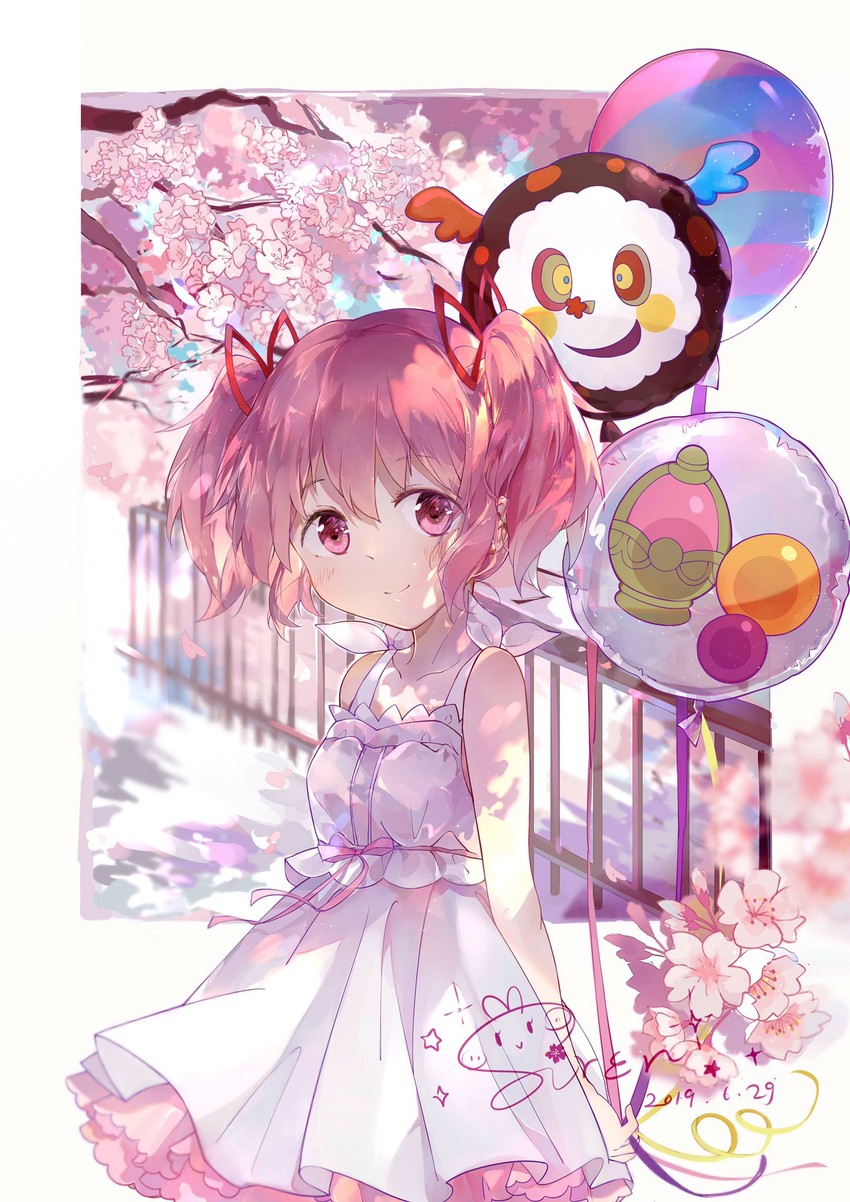 kaname madoka and charlotte (mahou shoujo madoka magica) drawn by siren_(jzy601306223)