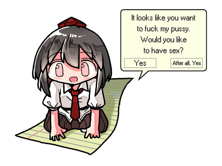 shameimaru aya and clippy (touhou and 2 more) drawn by kasuya_baian