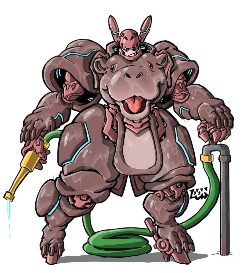 moo deng (real life and 2 more) drawn by don_allan_figueroa