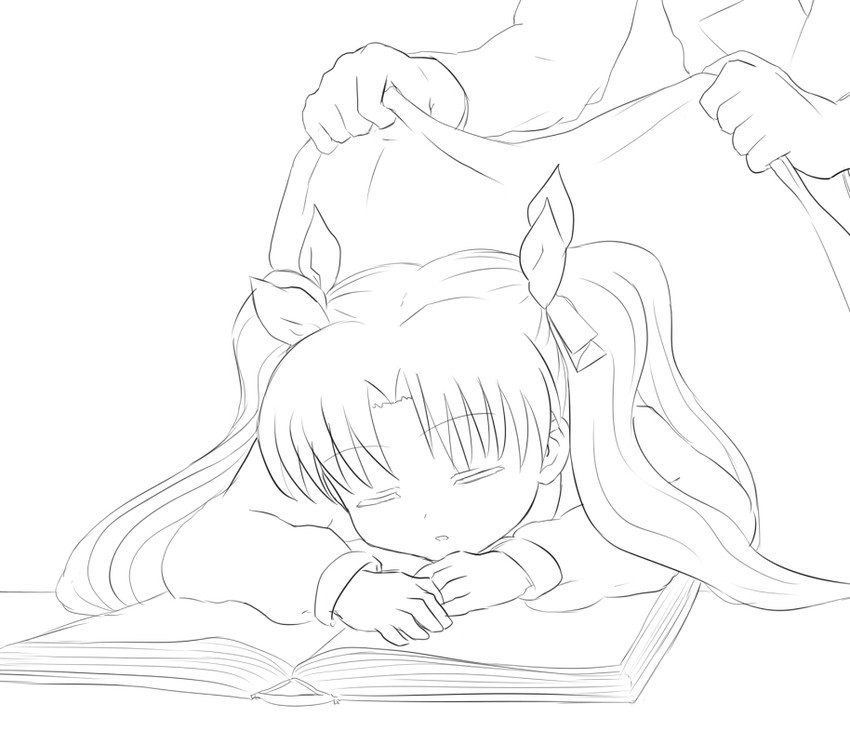 tohsaka rin (fate and 2 more) drawn by drawfag